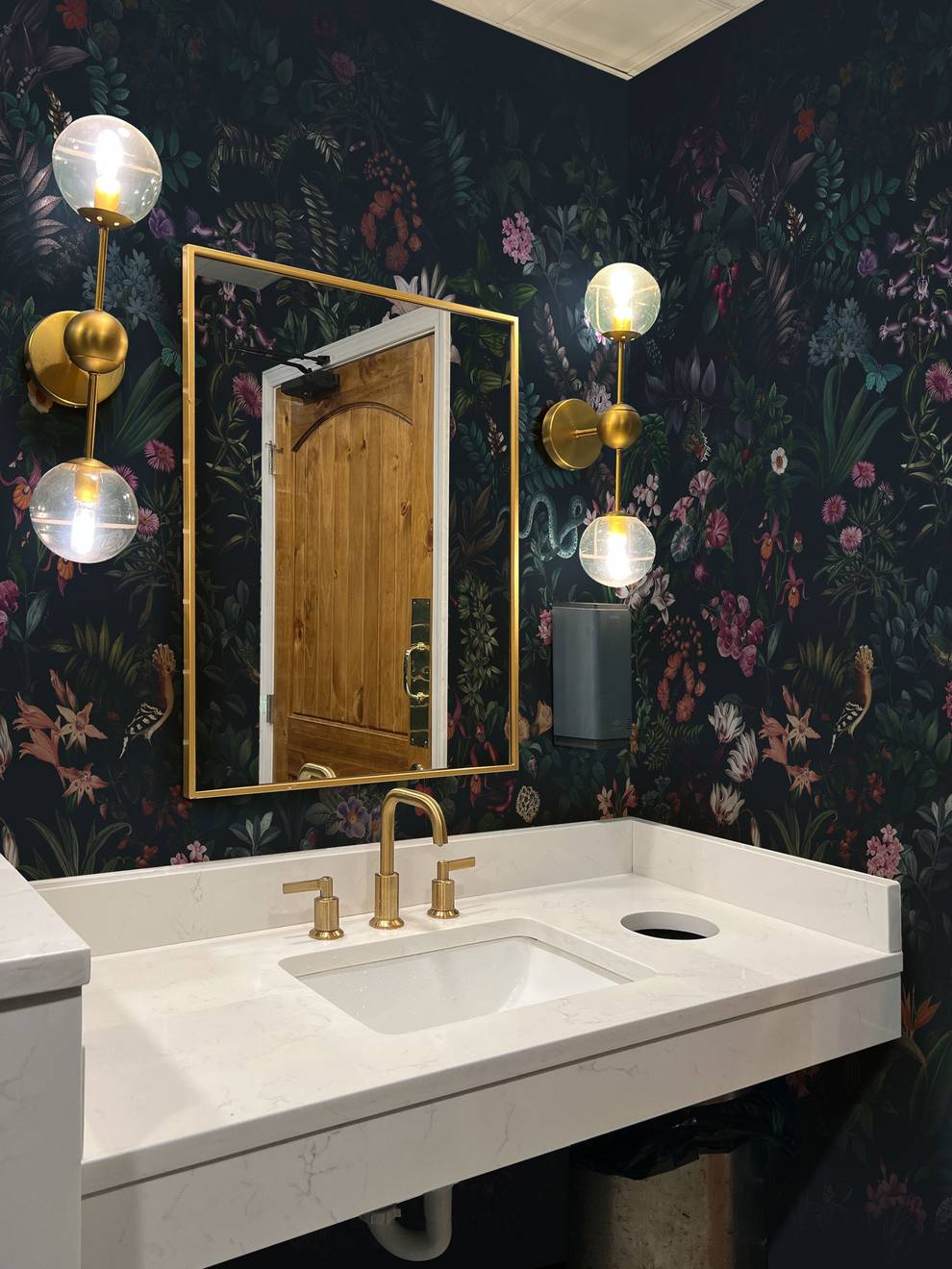 Enchanting Nocturnal Floral Garden Wallpaper Mural