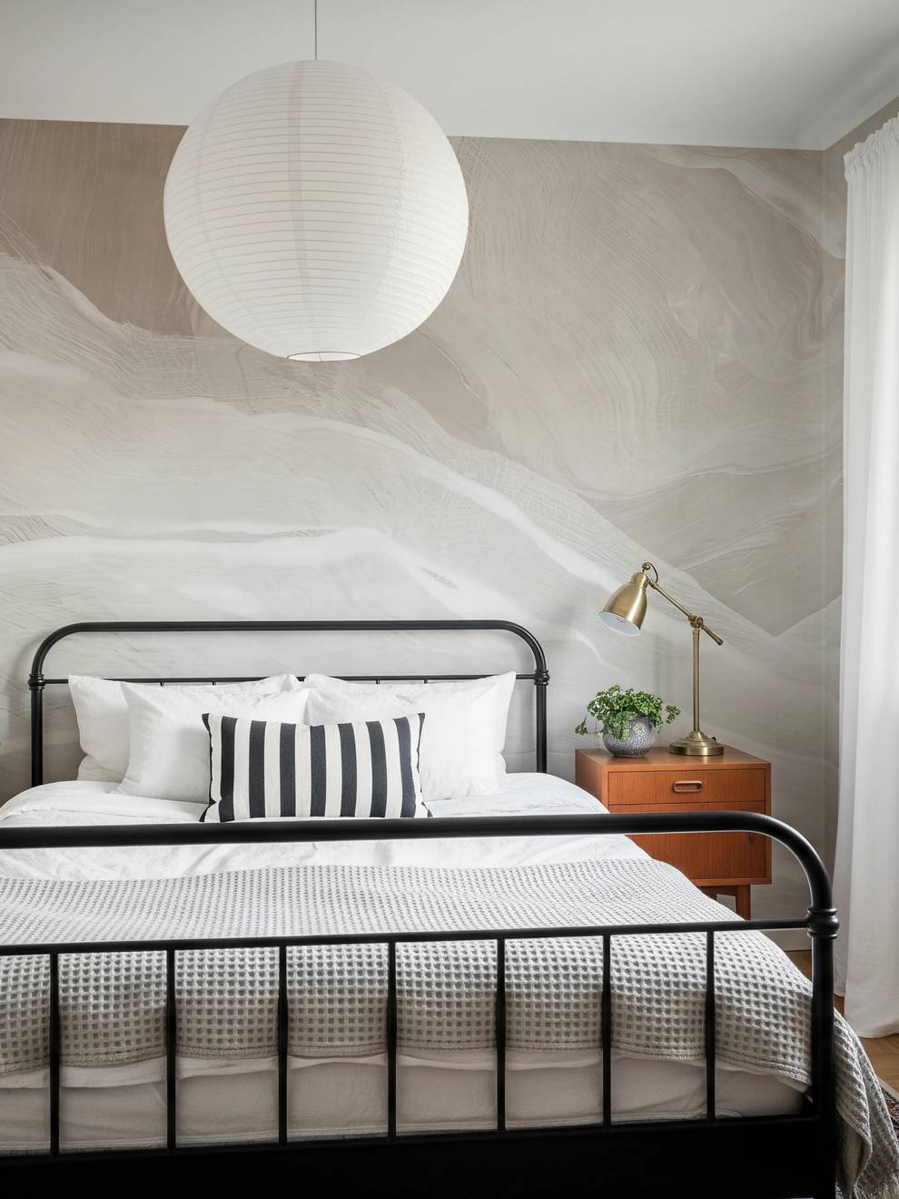 Modern Abstract Wave Wallpaper Mural