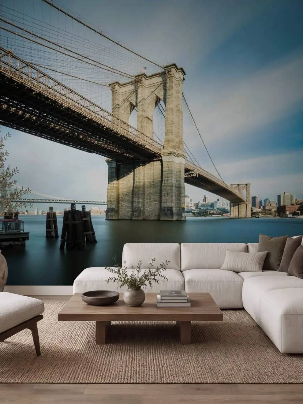 Brooklyn Bridge Long Exposure Wallpaper Mural