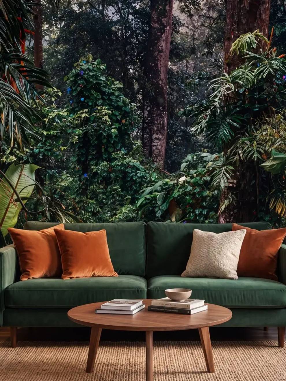 Dark Tropical Jungle Wallpaper Mural