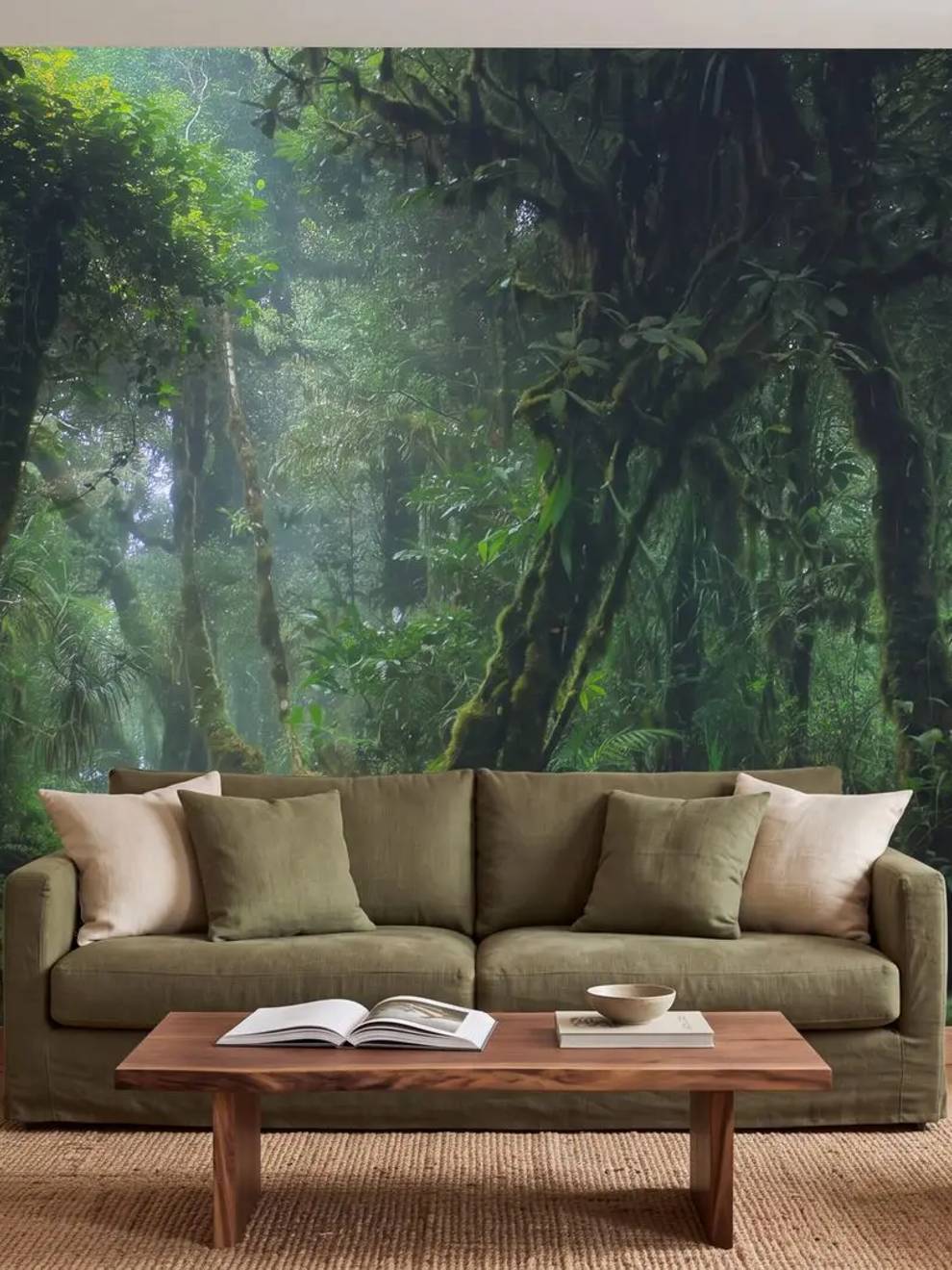 Misty Rainforest Wallpaper Mural