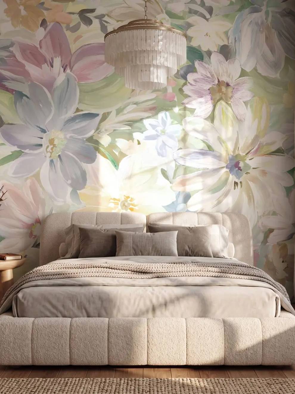 Pastel Floral Wallpaper Mural