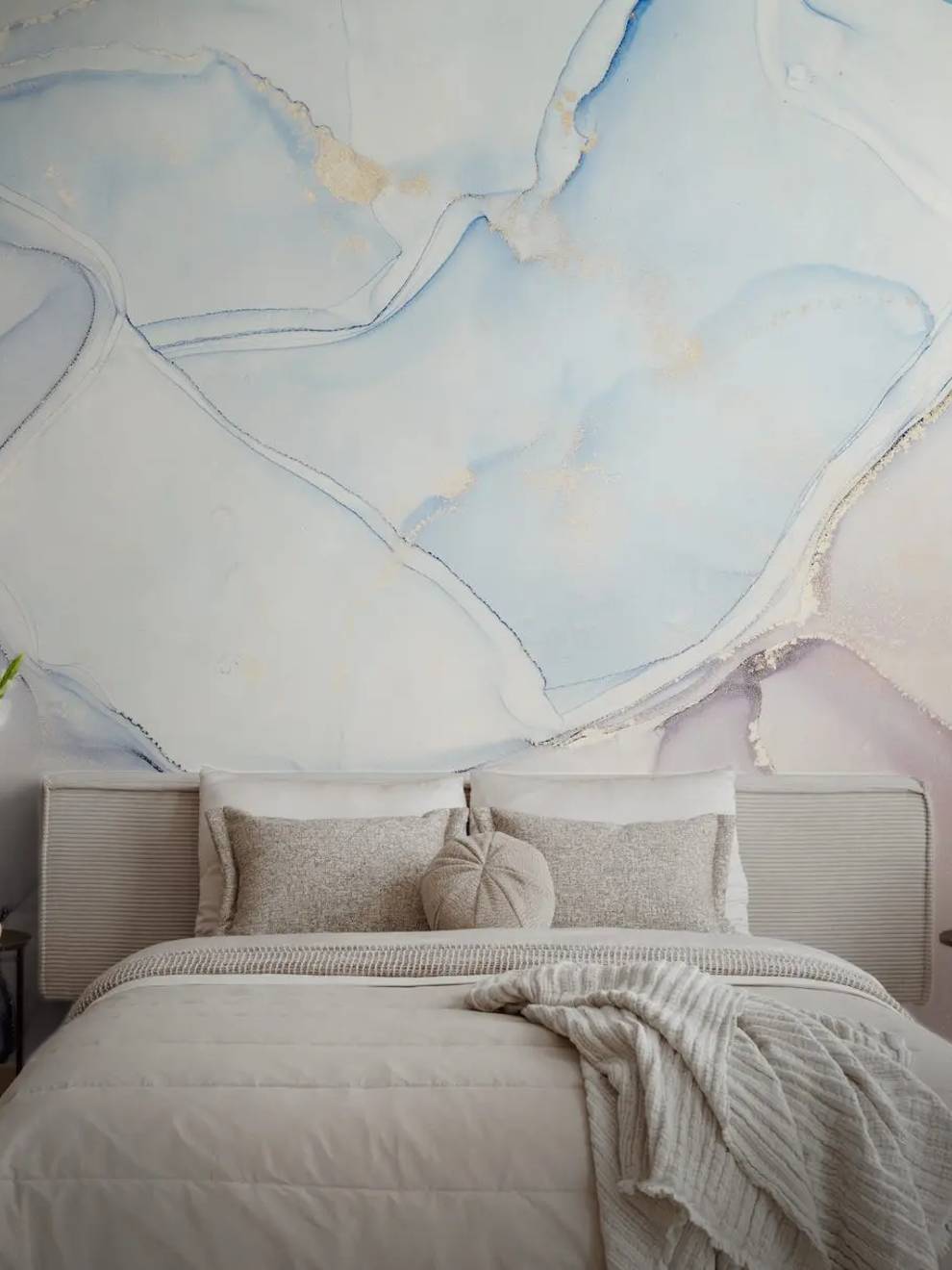 Blue Grey Marble Wallpaper Mural