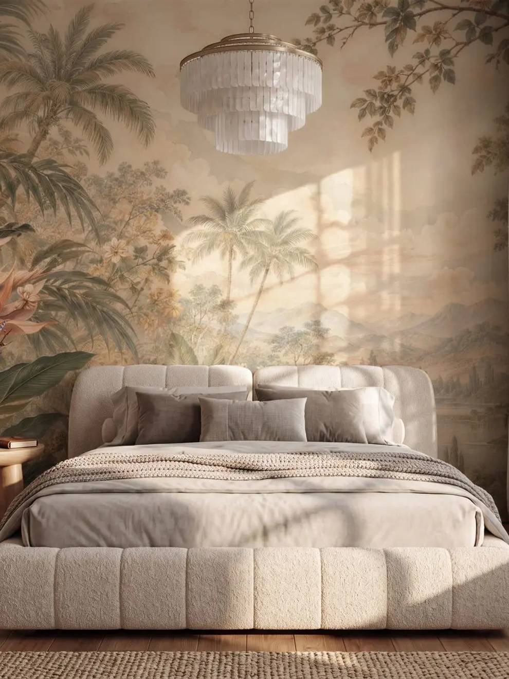 Vintage Tropical Landscape Wallpaper Mural