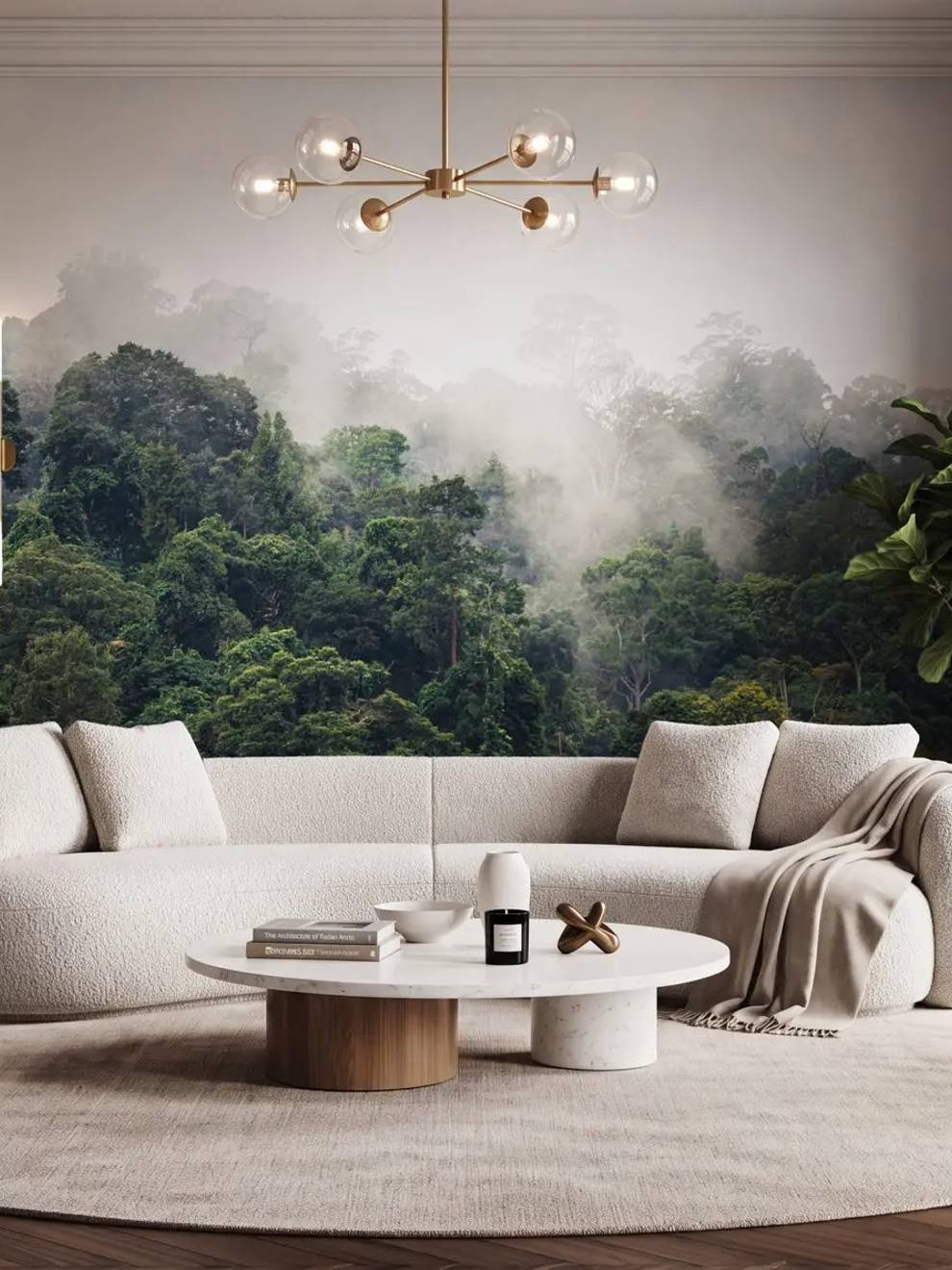 Misty Rainforest Photography Wallpaper Mural