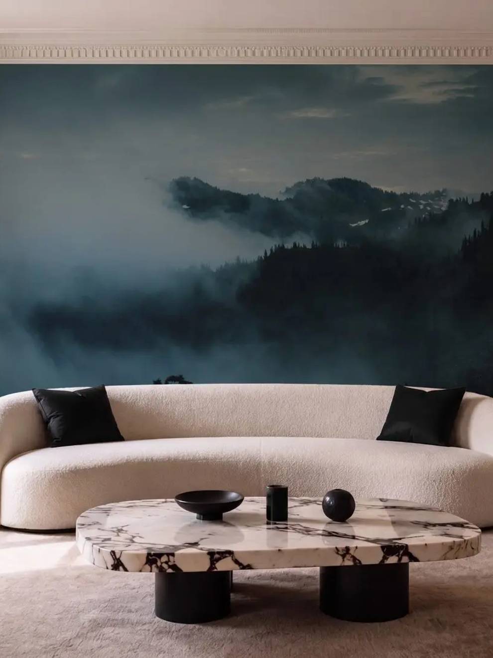 Misty Mountain Landscape Wallpaper Mural