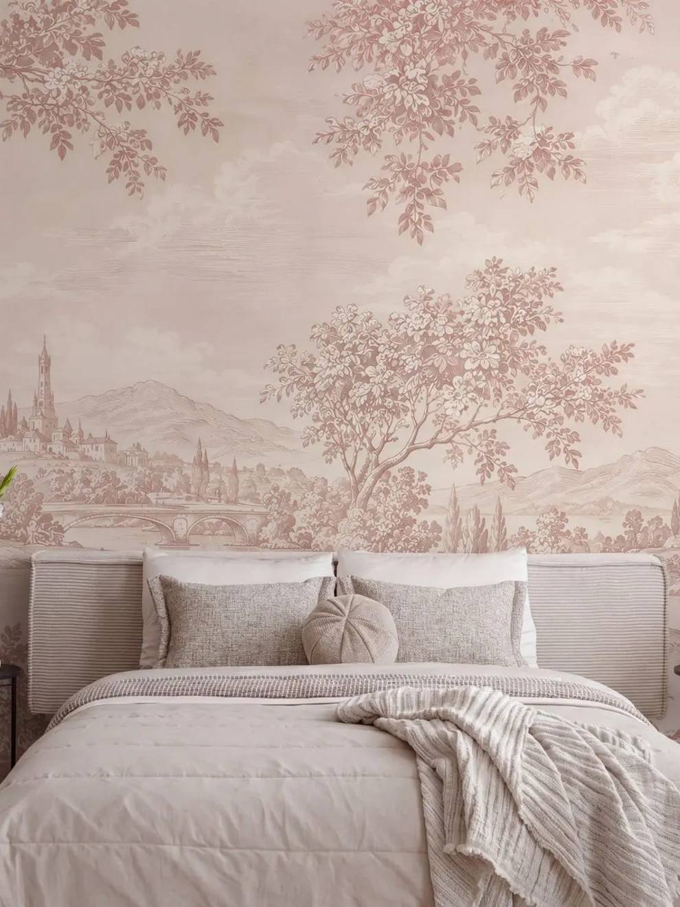 Nature Wallpaper Mural with Blush River Landscape